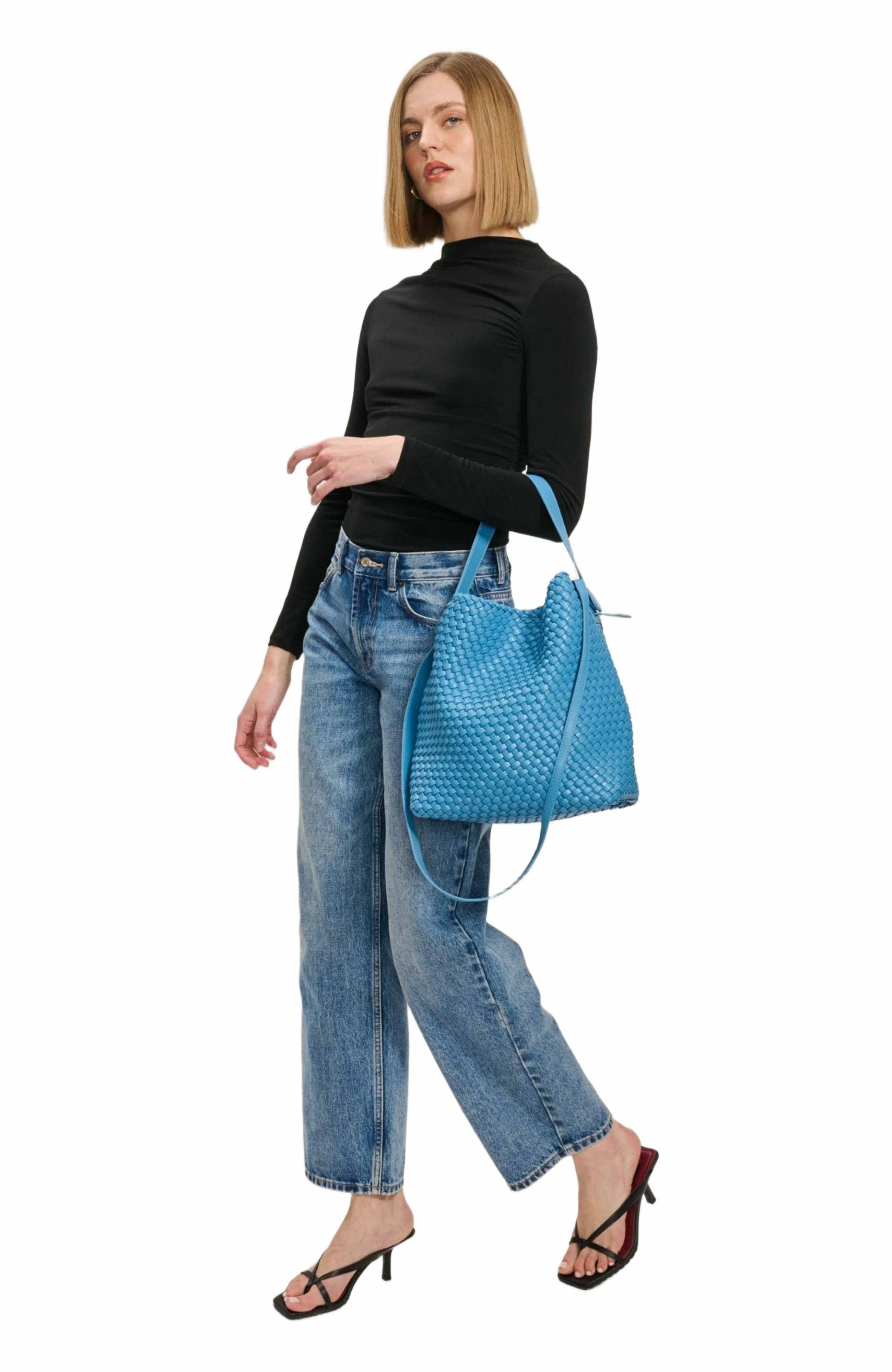 MODA LUXE Edith Hobo Bag, Alternate, color, Denim
