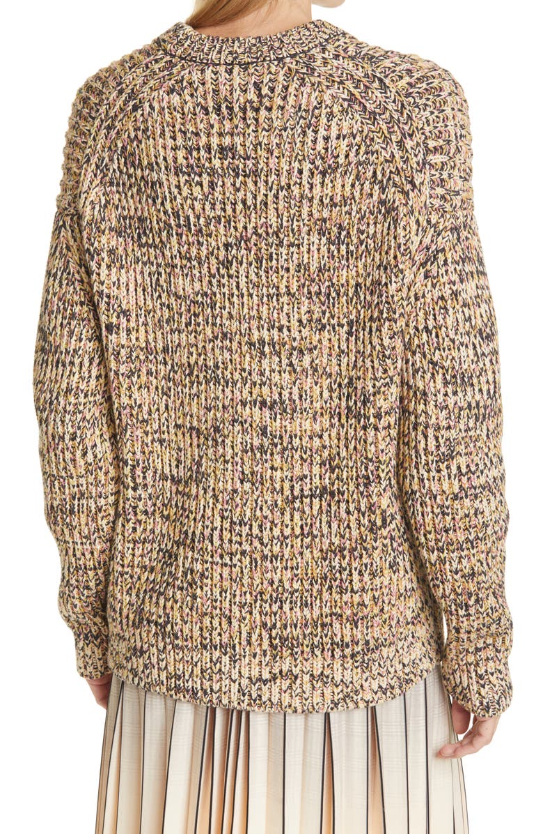 Proenza Schouler White Label Mixed Yarn Knit Sweater, Alternate, color, Peach Multi