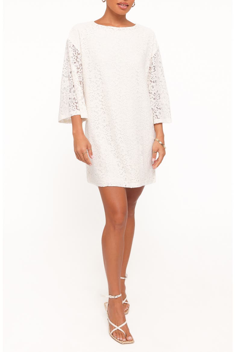Lula Lace Minidress, Main, color, CREAM LACE