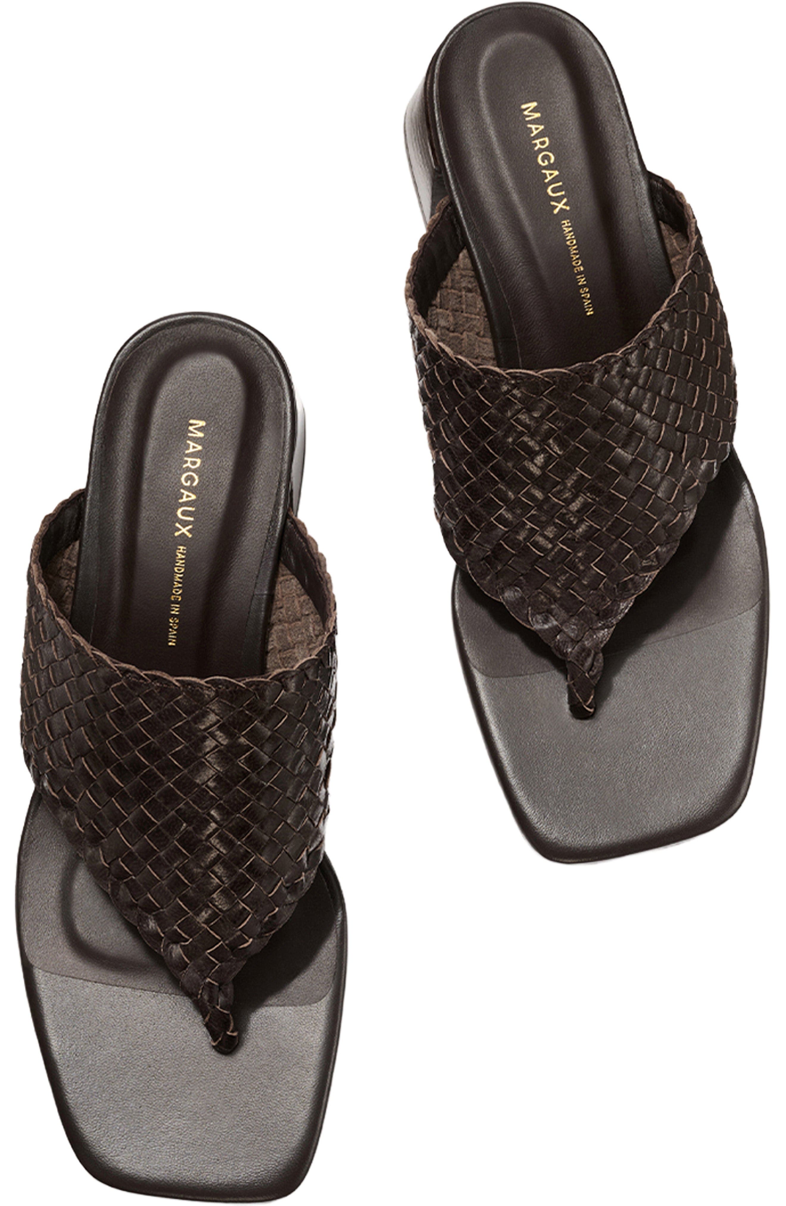 The Woven Deia 50 Sandal, Alternate, color, Espresso Leather