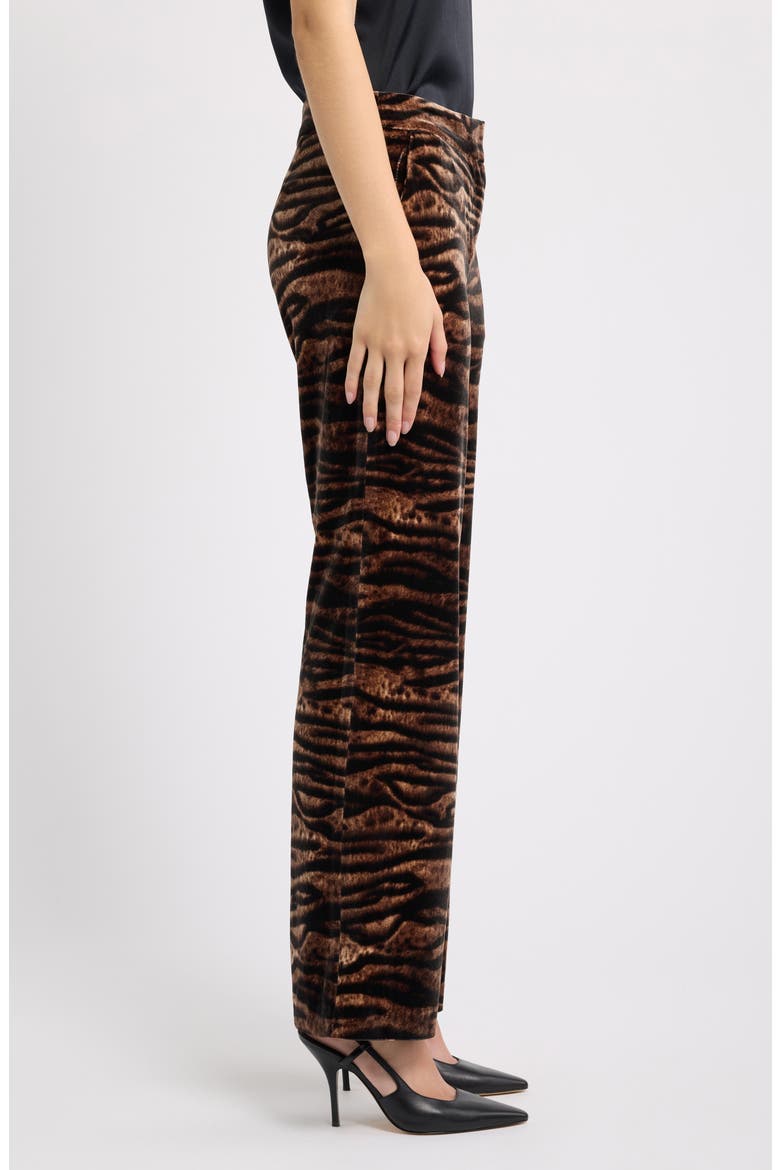 Print Flare Pants, Alternate, color, ANNE BLACK/ BROWN MULTI