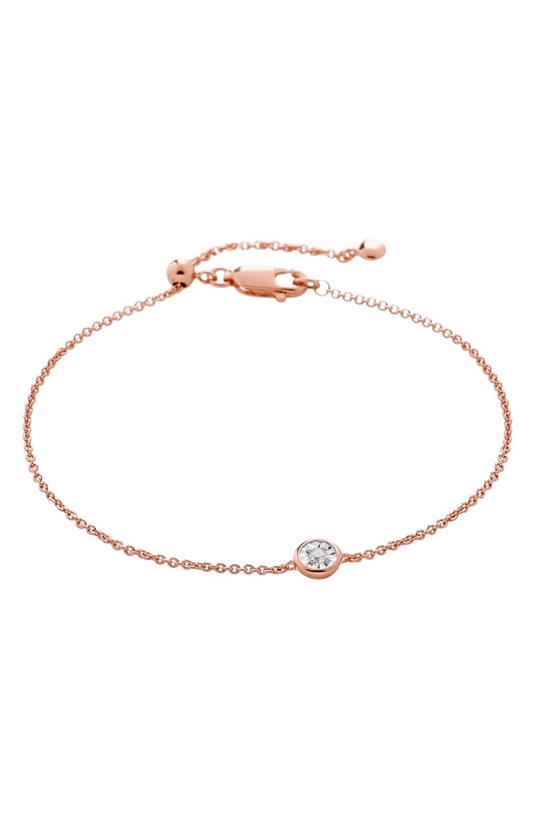 Monica Vinader Essential Diamond Bracelet, Main, color, Rp