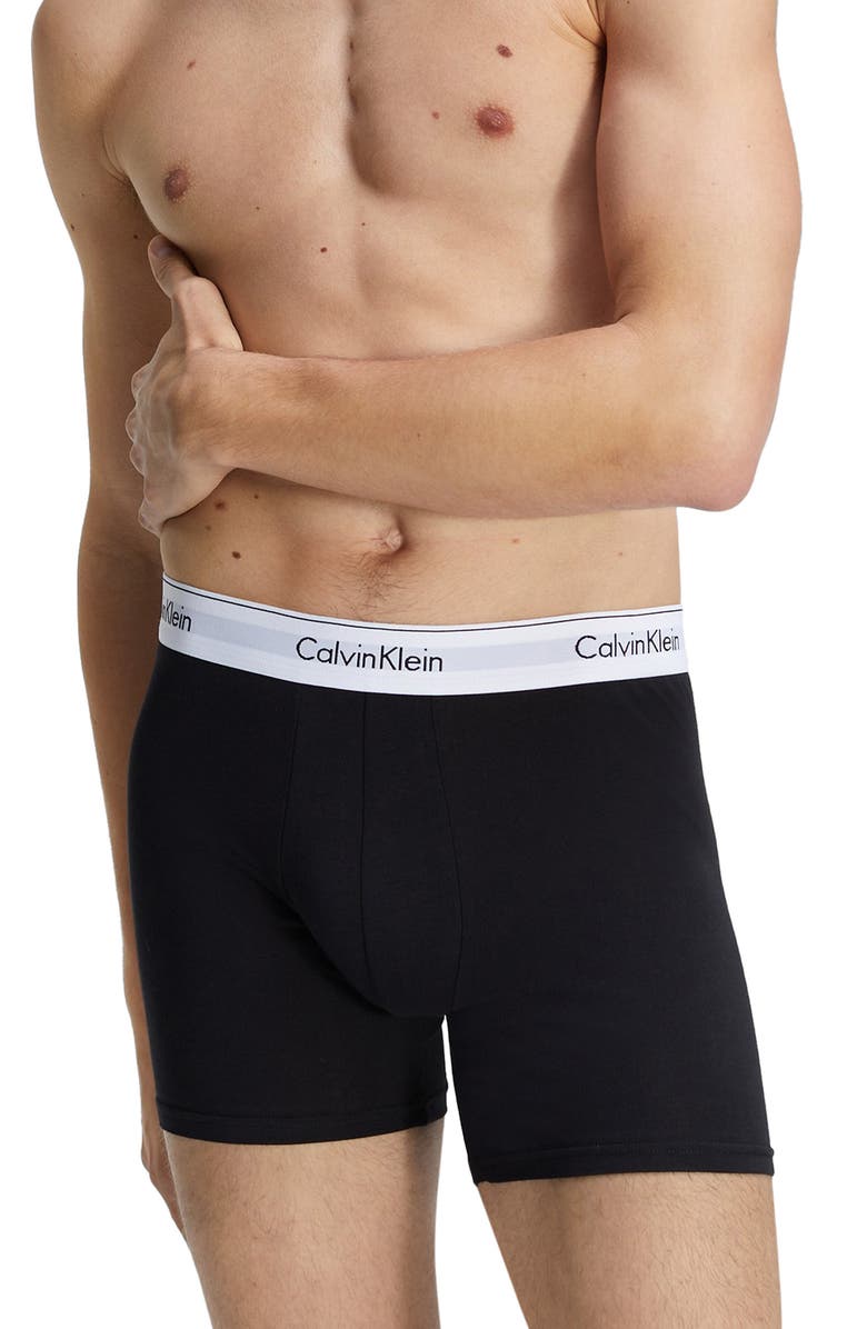 Calvin Klein 3-Pack Stretch Cotton Boxer Briefs, Alternate, color,