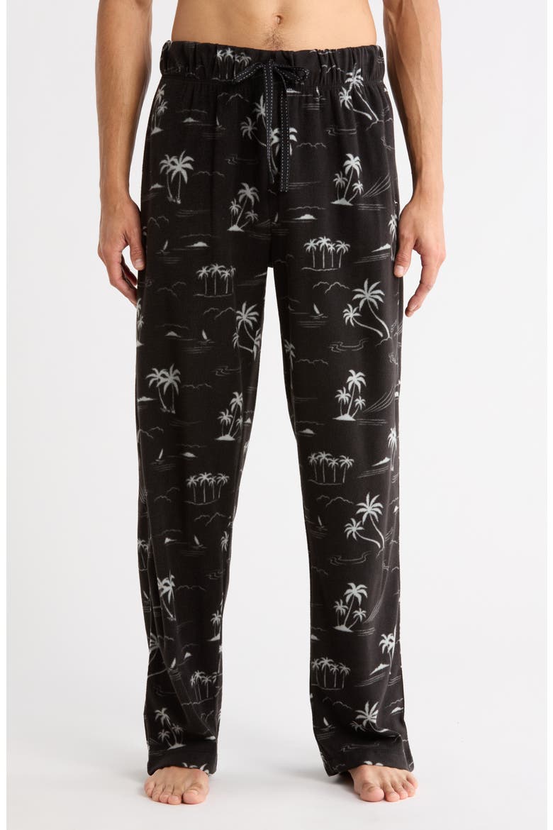 Microfleece Lounge Pants, Main, color, BLK DRINKS