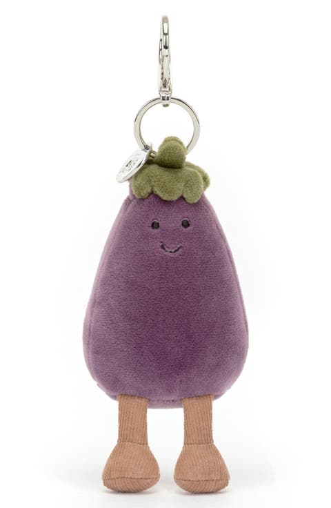 Vivacious Eggplant Bag Charm