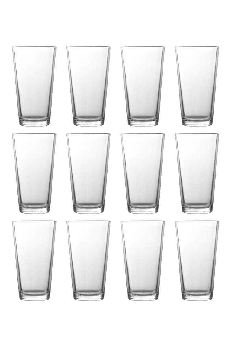 Barca Set of 12 Mixing Pint Glasses, Main, color, CLEAR