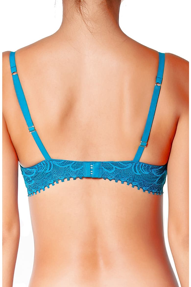 Bijou Underwire Balconette Bra, Alternate, color, TURQUOISE
