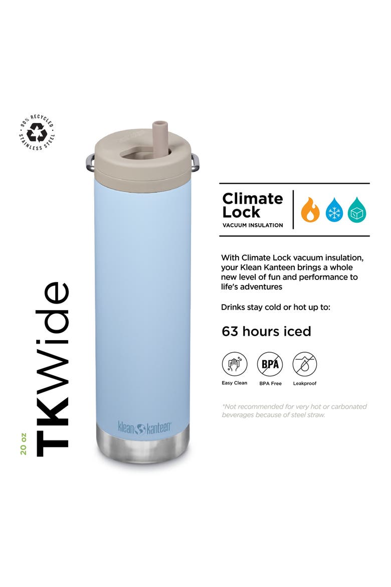 20oz Insulated Bottle with Twist Cap, Alternate, color, Clear Sky
