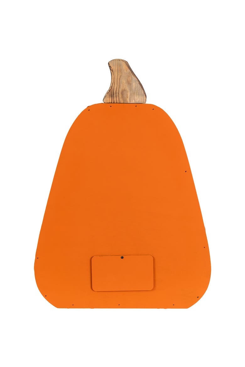 Halloween Chunky Wood Jack-O-Lantern Porch Decor, Alternate, color, Orange