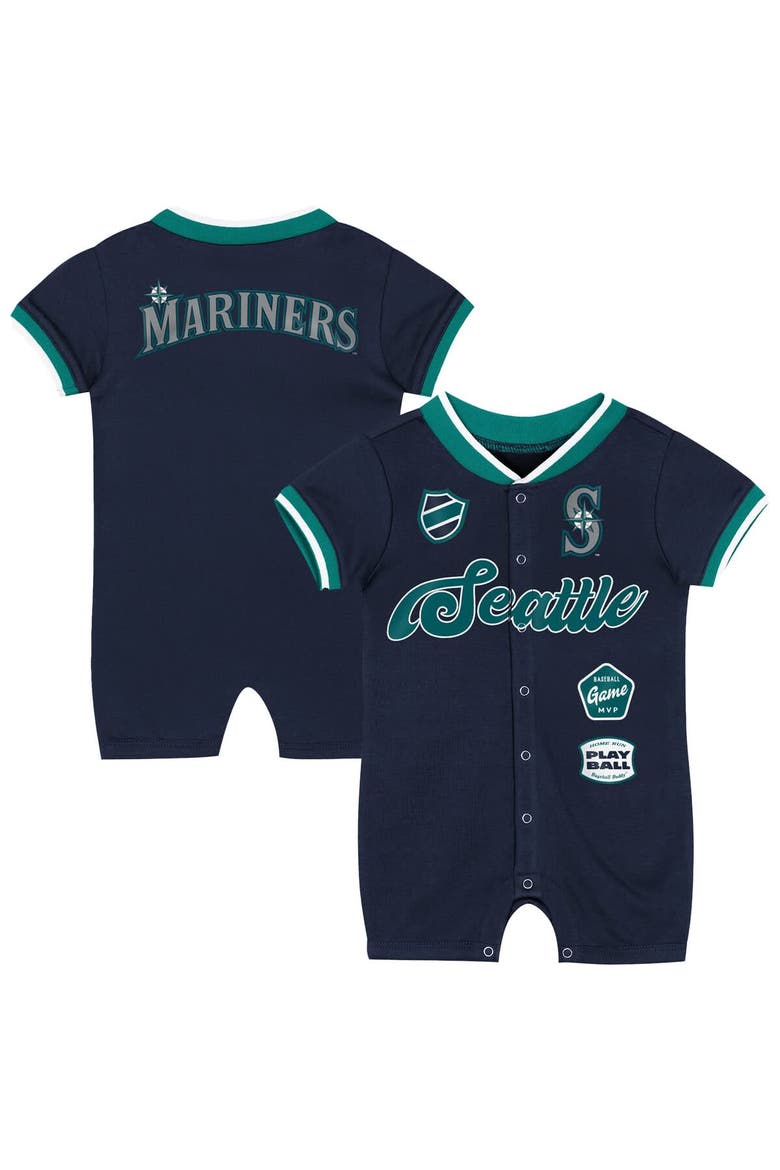 Infant Outerstuff Navy Seattle Mariners Pinch Coverall, Main, color, Navy
