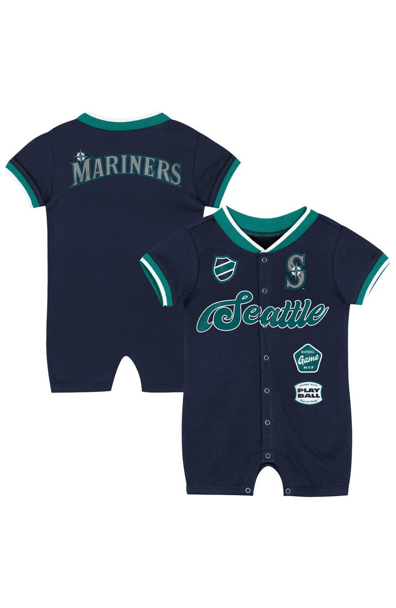 Outerstuff Infant Outerstuff Navy Seattle Mariners Pinch Coverall, Main, color, Navy