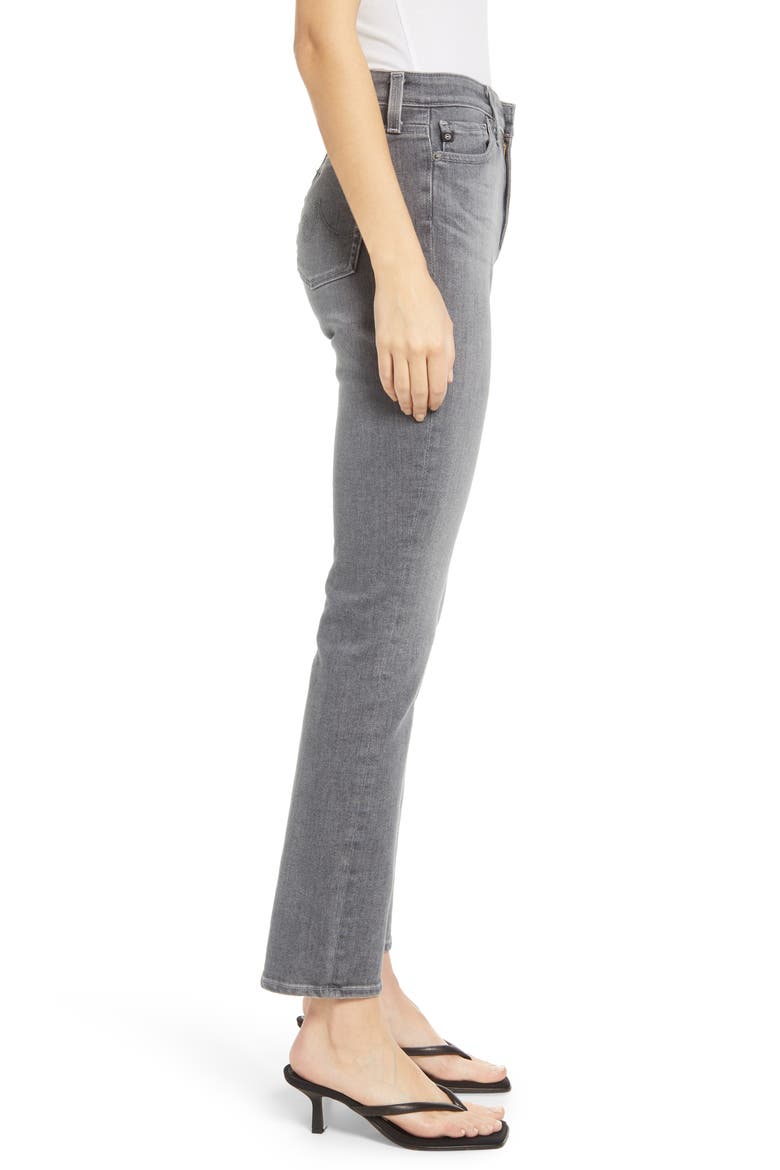 Mari High Waist Slim Straight Leg Jeans, Alternate, color, UNPAVED