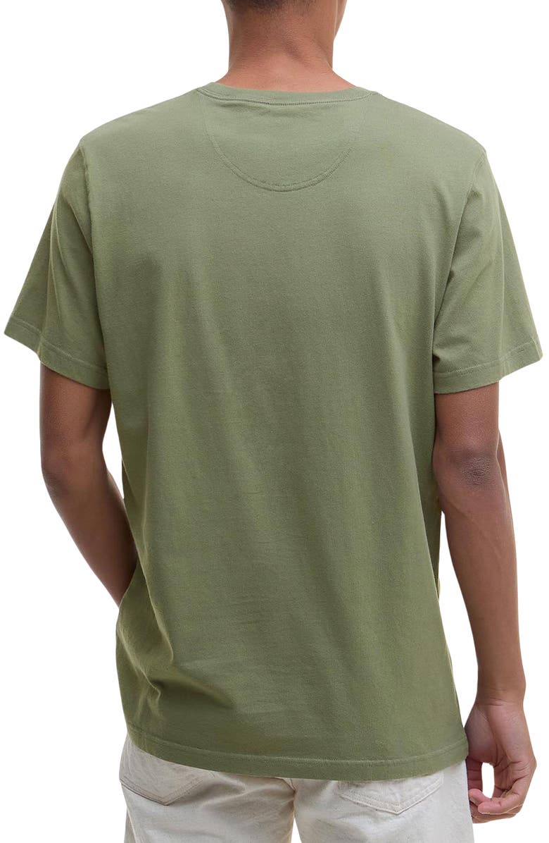 Barbour Braeside Stripe Cotton T-Shirt, Alternate, color, Light Moss