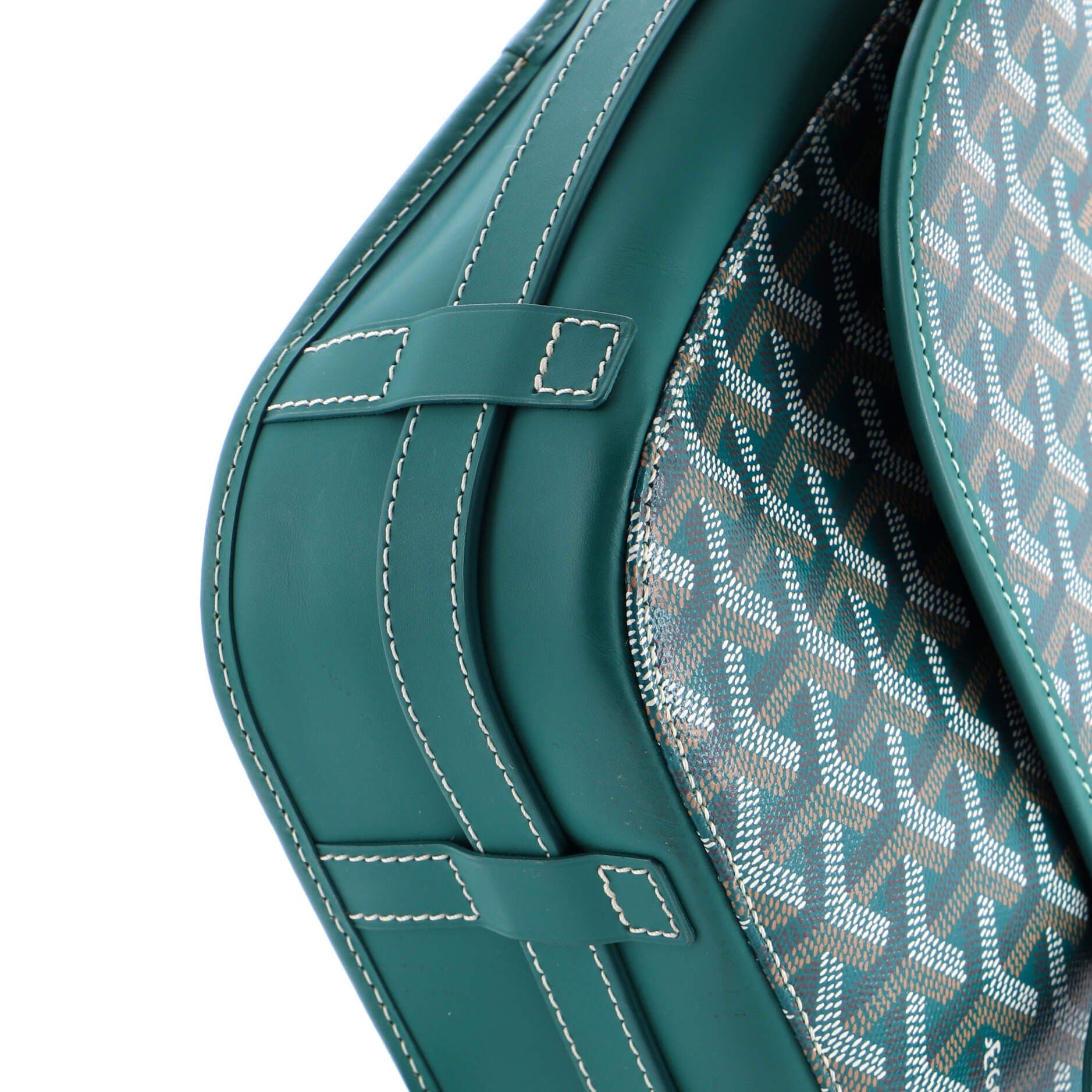 Pre-Owned Goyard Belvedere II Messenger Bag Coated Canvas MM, Alternate, color, Green