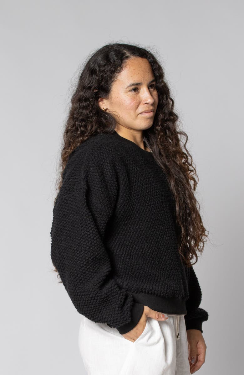 LEISURE LAB Niseko Wool Crewneck, Alternate, color, Apres Noir