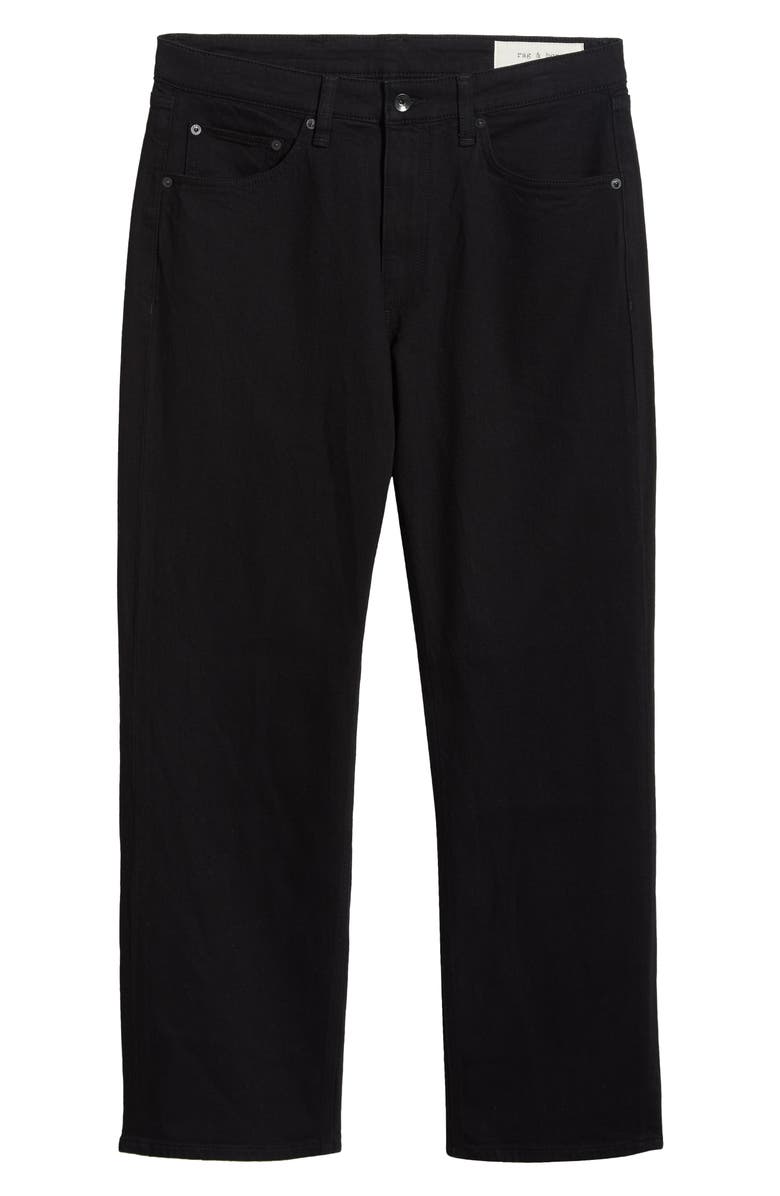 rag & bone Fit 4 Authentic Stretch Straight Leg Baggy Jeans, Alternate, color, Black