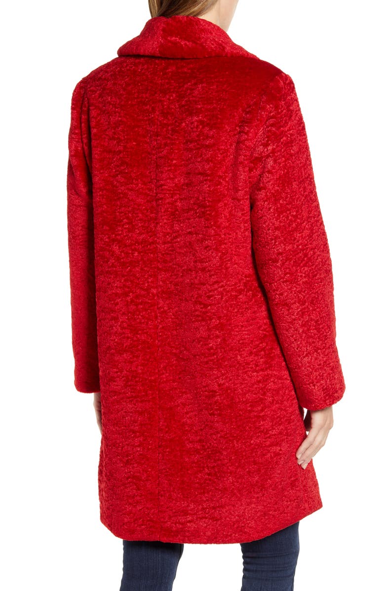 Rachel Parcell Faux Shearling Shawl Collar Coat, Alternate, color,