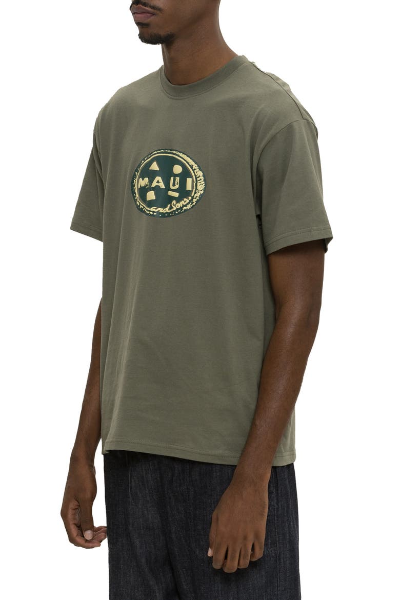 Impression Graphic Print Cotton T-Shirt, Alternate, color, OLIVE