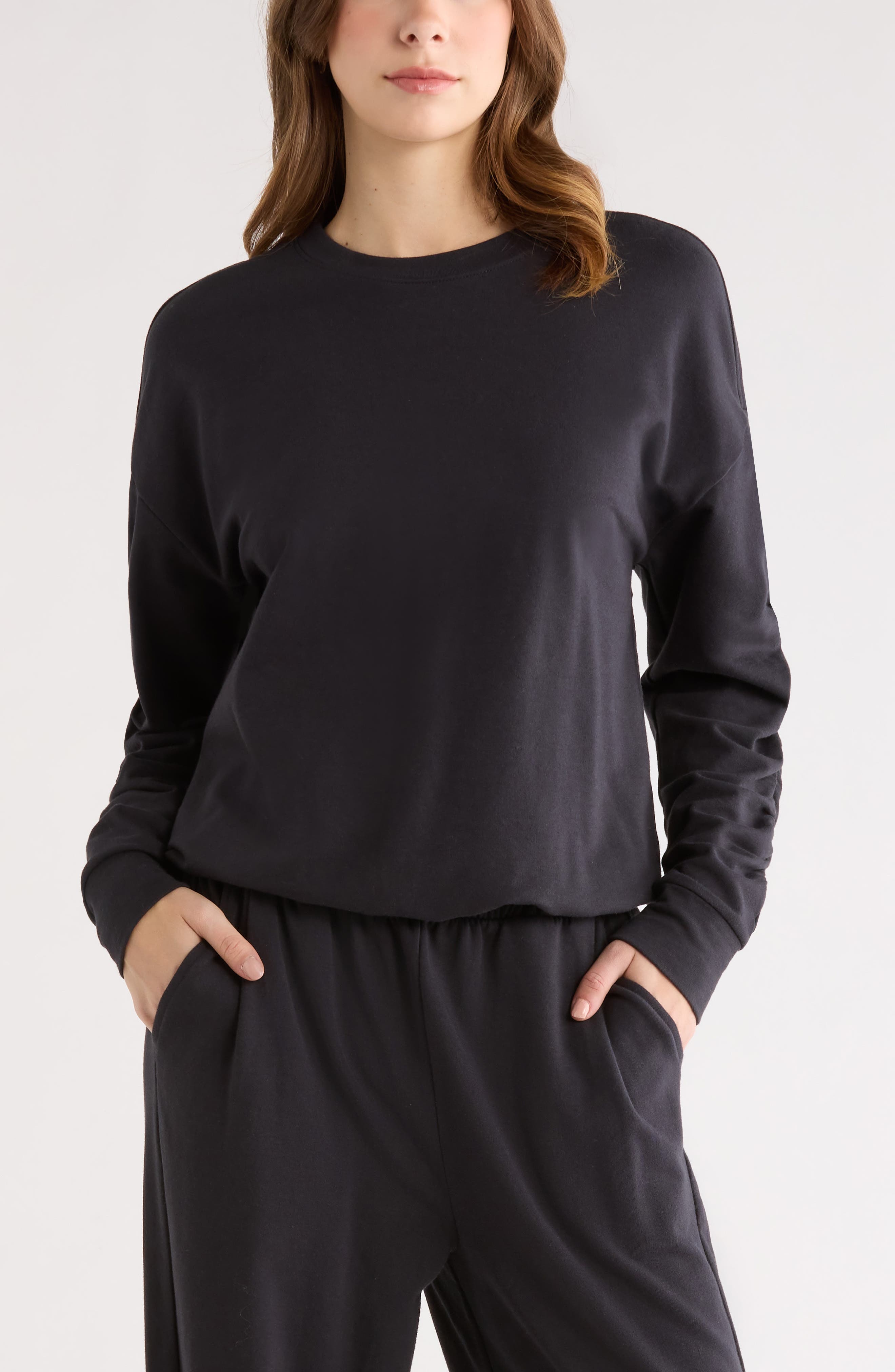 Zella Cinch Side Long Sleeve Top | Nordstrom