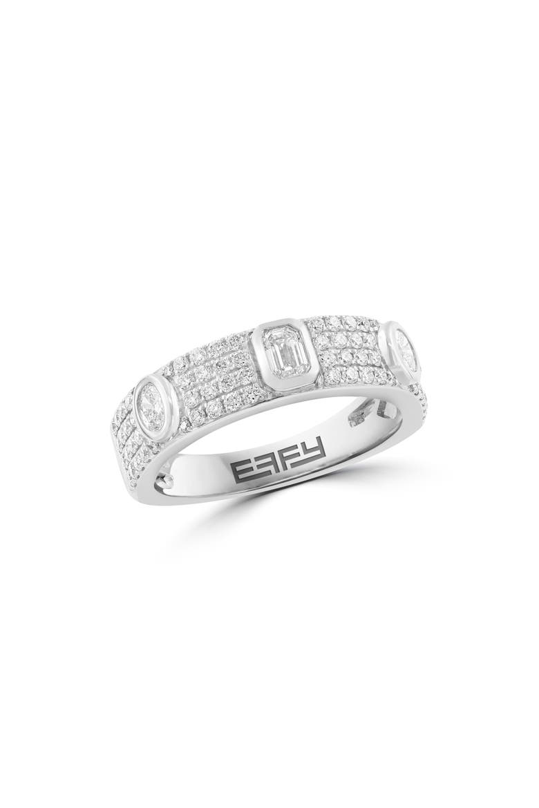 Sterling Silver Lab Grown Diamond Band Ring, Main, color, SILVER