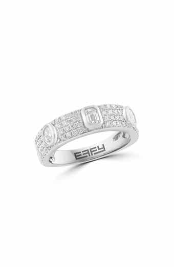 Sterling Silver Lab Grown Diamond Band Ring