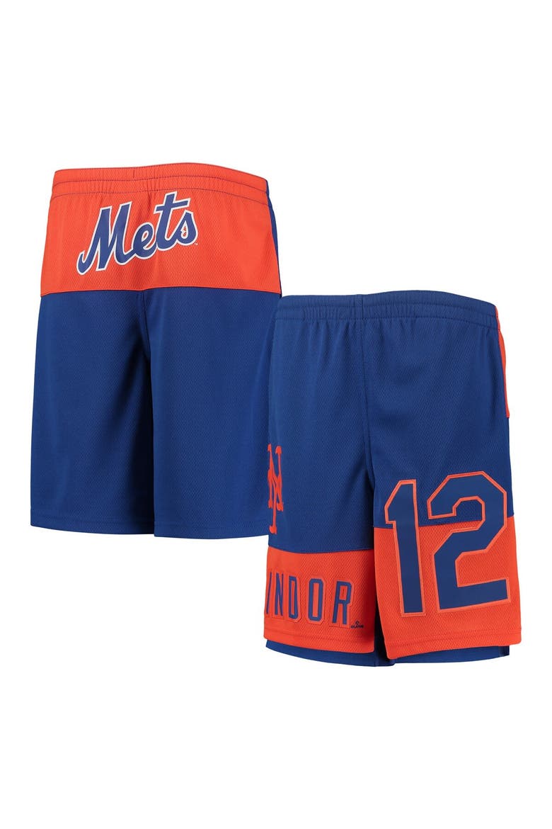 Youth Francisco Lindor Royal New York Mets Pandemonium Name & Number Shorts, Main, color, Royal