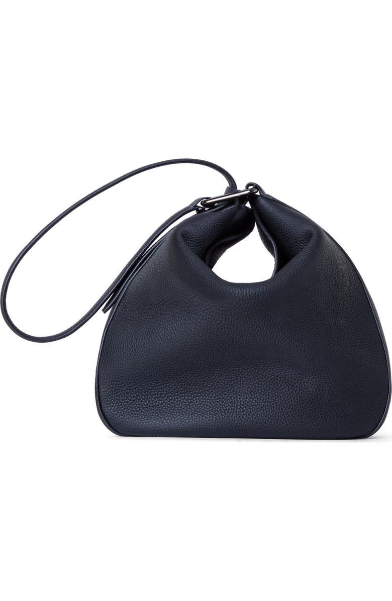Akris Medium Anna Leather Hobo Bag, Alternate, color, 009 Black