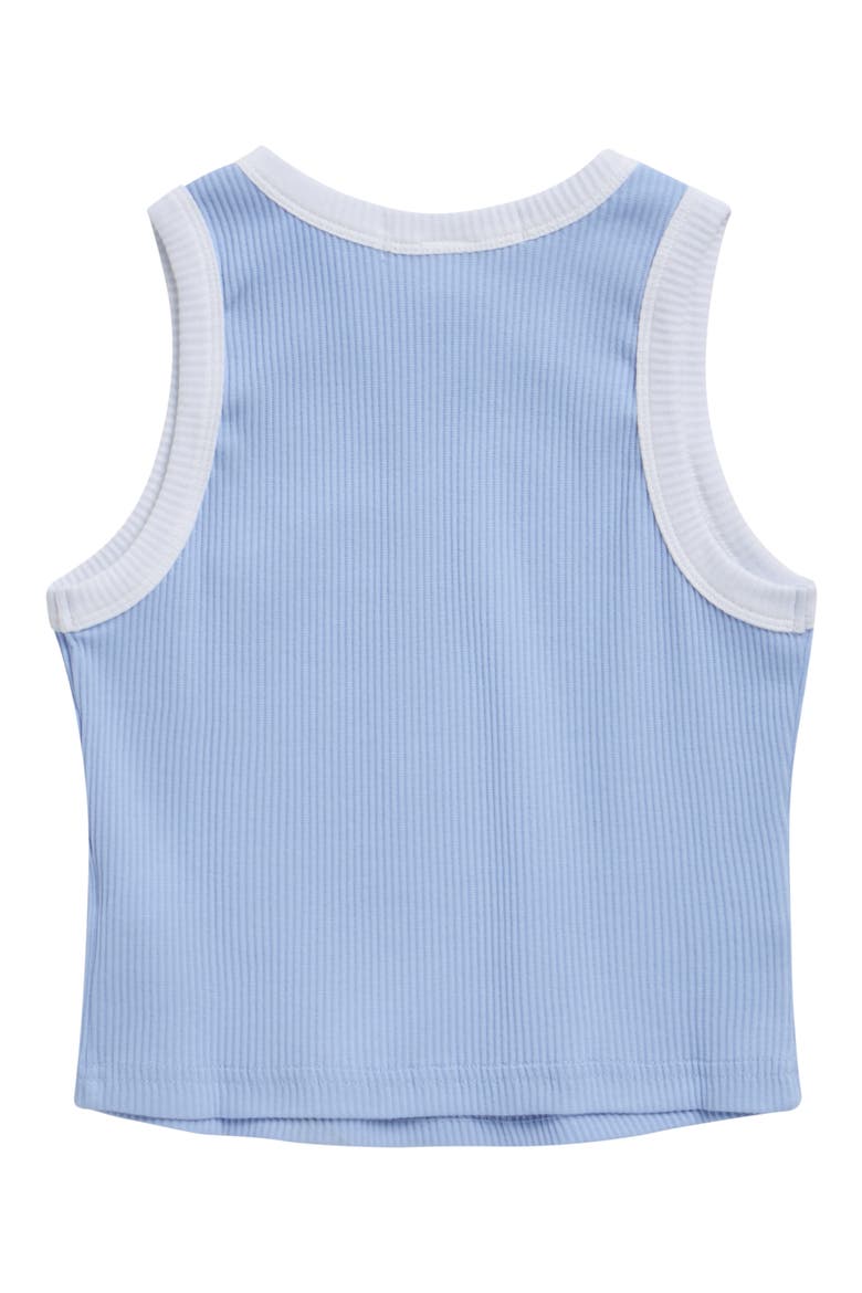 Kids' Rib Racerback Tank, Alternate, color, BLUE/ WHITE