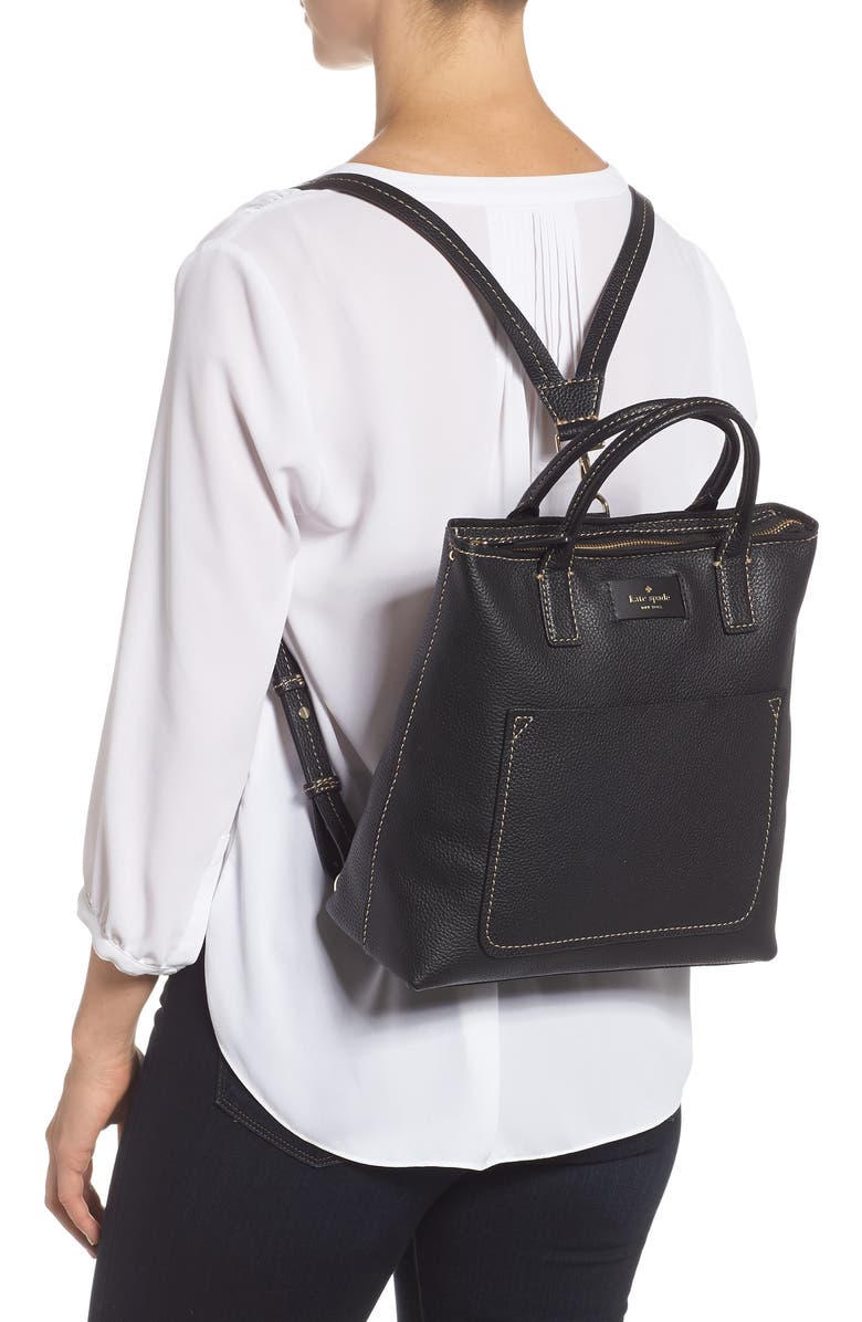 Kate Spade New York maple street - kenzie leather convertible backpack, Alternate, color,