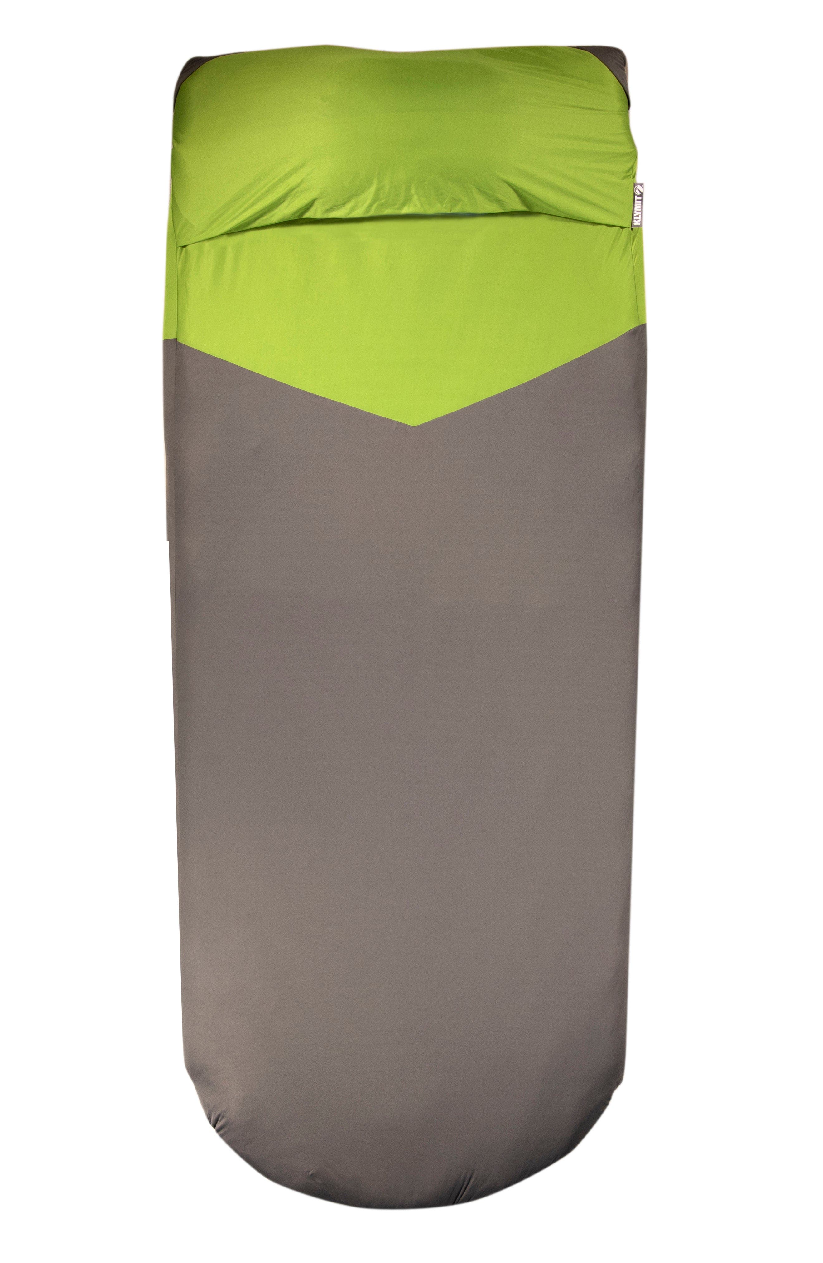 Klymit V Sheet Luxe Pad Cover in Green/grey 