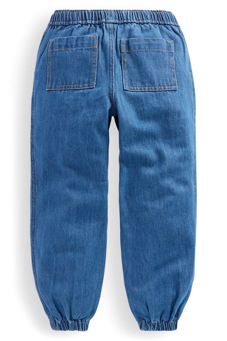 Kids' Elastic Cuff Denim Jeans, Alternate, color, MID VINTAGE