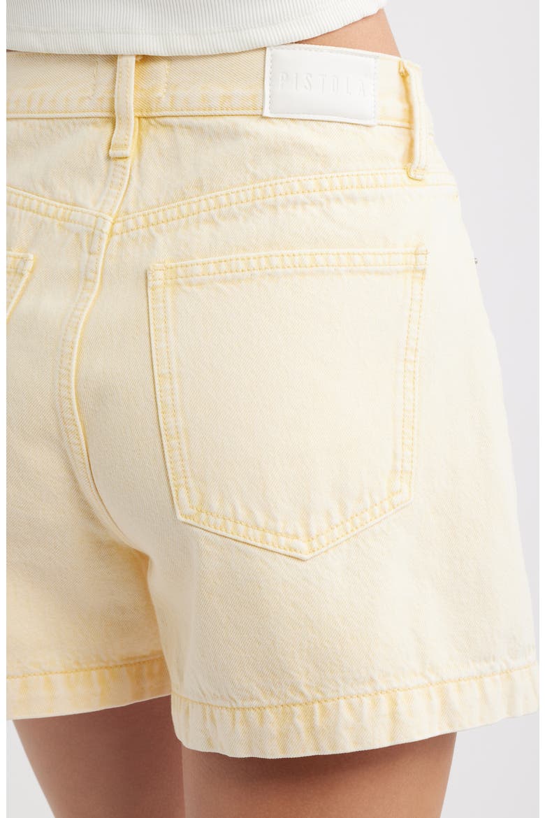 Saige High Waist Denim Shorts, Alternate, color, YELLOW