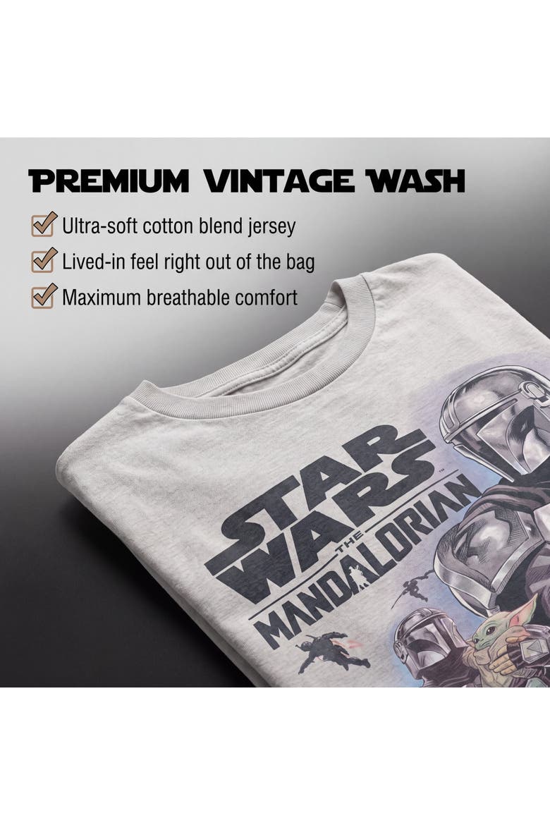 The Mandalorian Short Sleeve T-Shirt, Alternate, color, Mando Vapor Blue