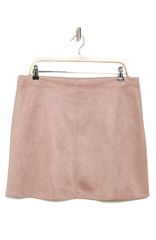 MAX STUDIO MAX STUDIO FAUX SUEDE WRAP MINISKIRT