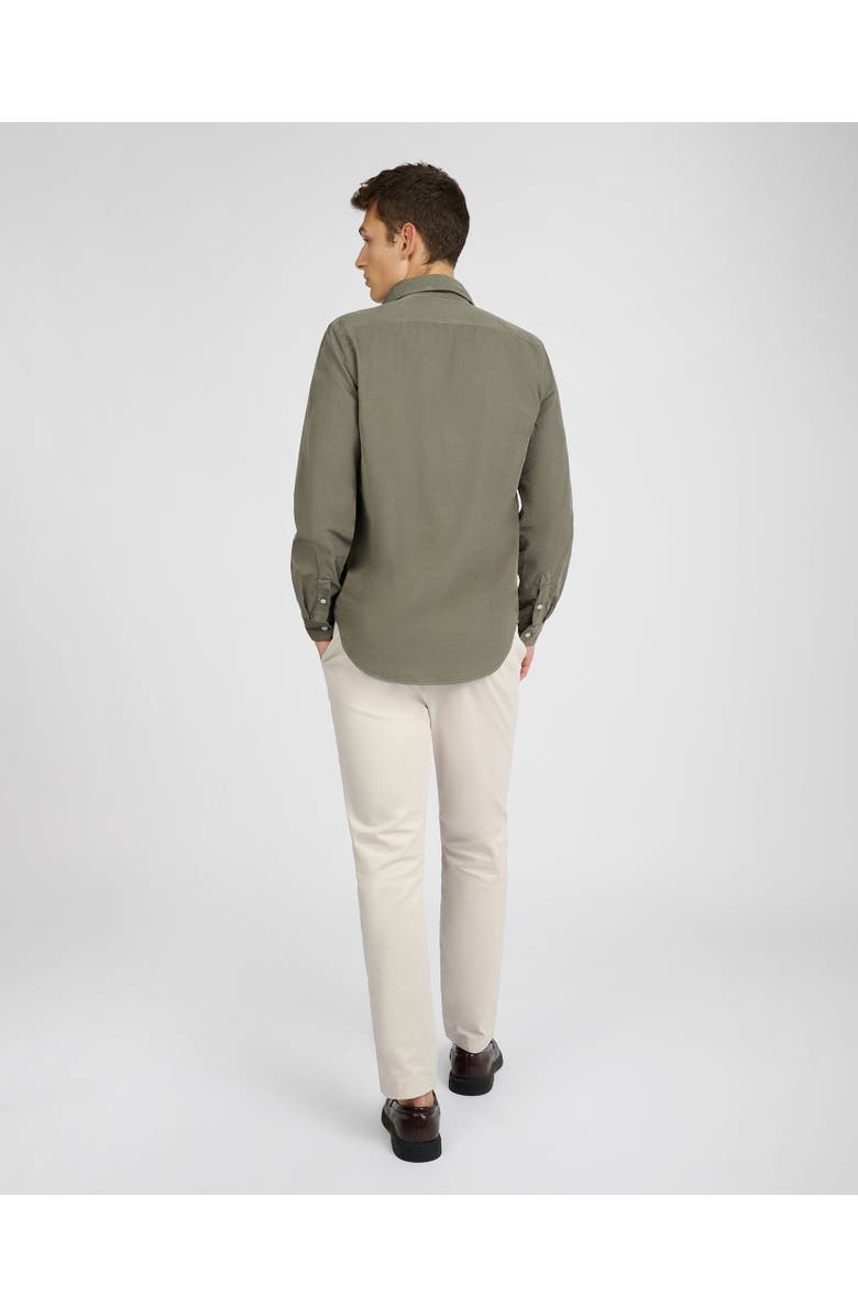 Onia Micro Cord Long Sleeve Button Down, Alternate, color, Dark Sage