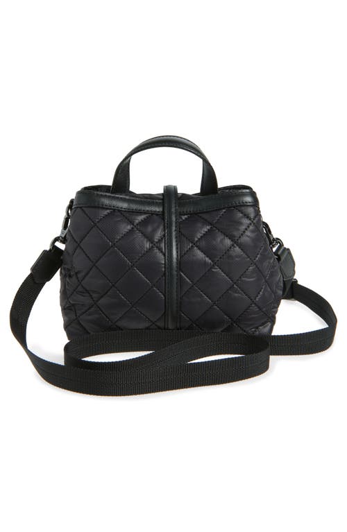 Mz Wallace Mini Astor Diamond Quilted Top Handle Bag In Black