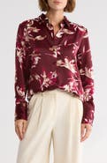 NORDSTROM RACK Satin Long Sleeve Button-Up Shirt