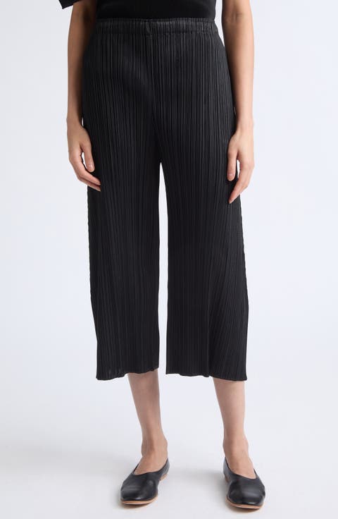 Monthly Colors July Pleated Crop Straight Leg Pants