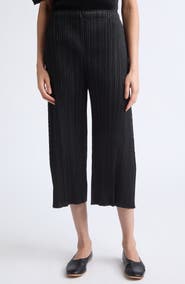 Pleats Please Issey Miyake Monthly Colors July Pleated Crop Straight Leg Pants