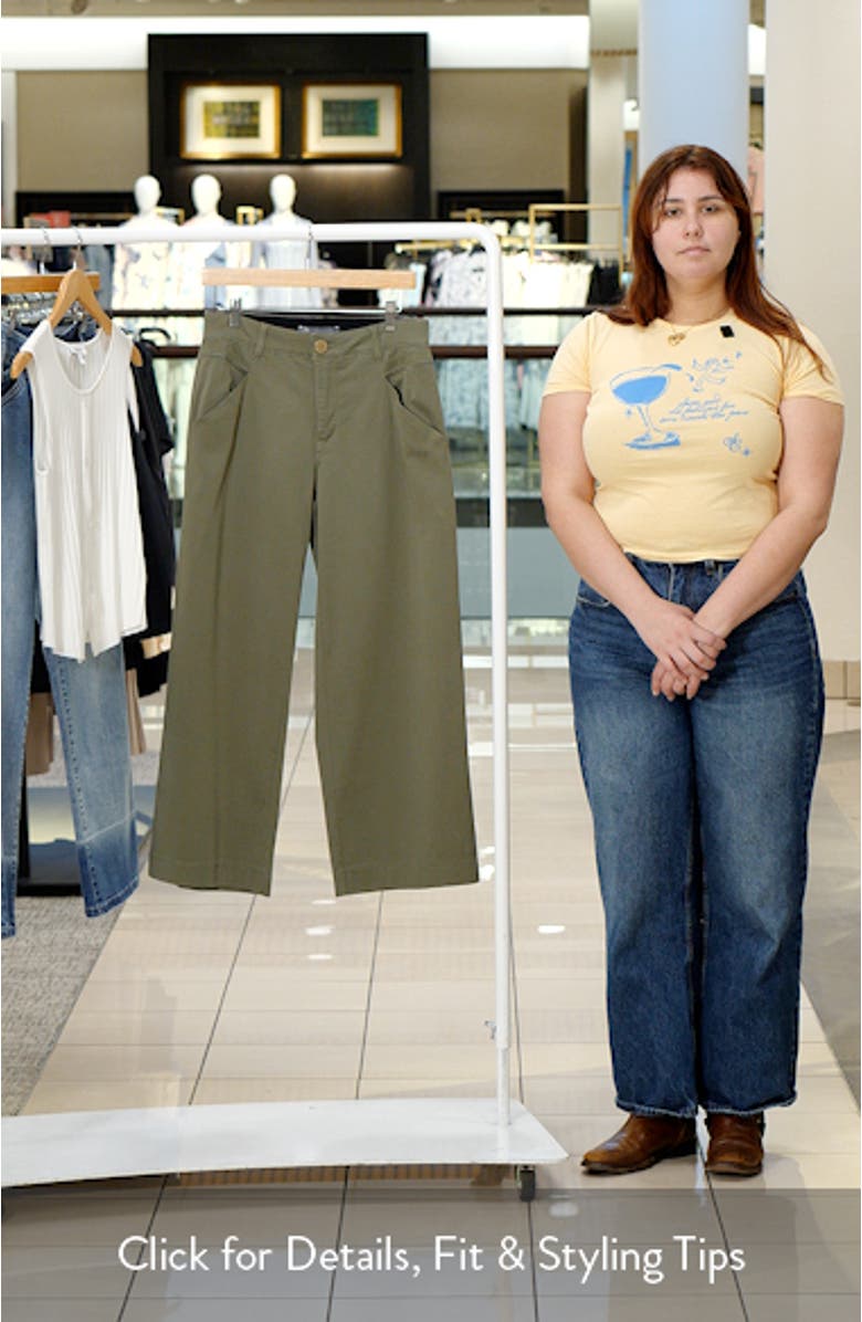 Wyatt Skyrise Crop Wide Leg Twill Pants, sales video thumbnail