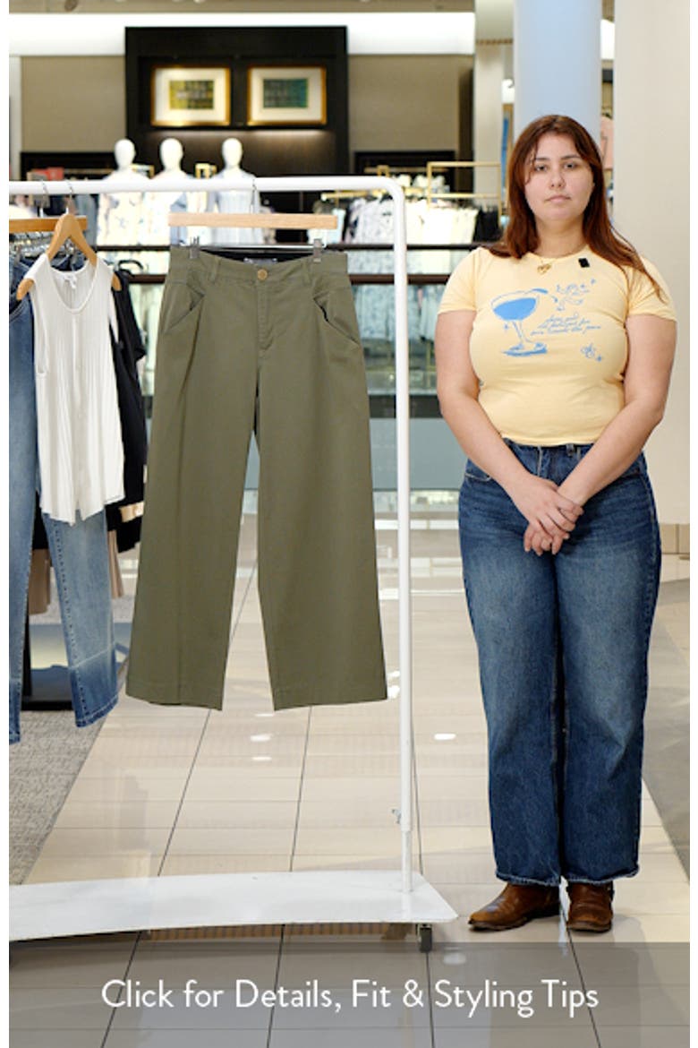 Wyatt Skyrise Crop Wide Leg Twill Pants video