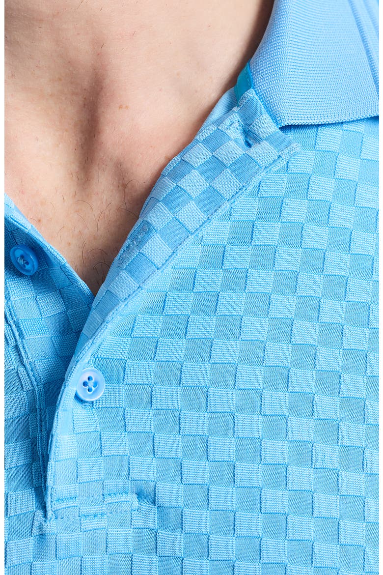 Aaron Knit Polo, Alternate, color, BLUE