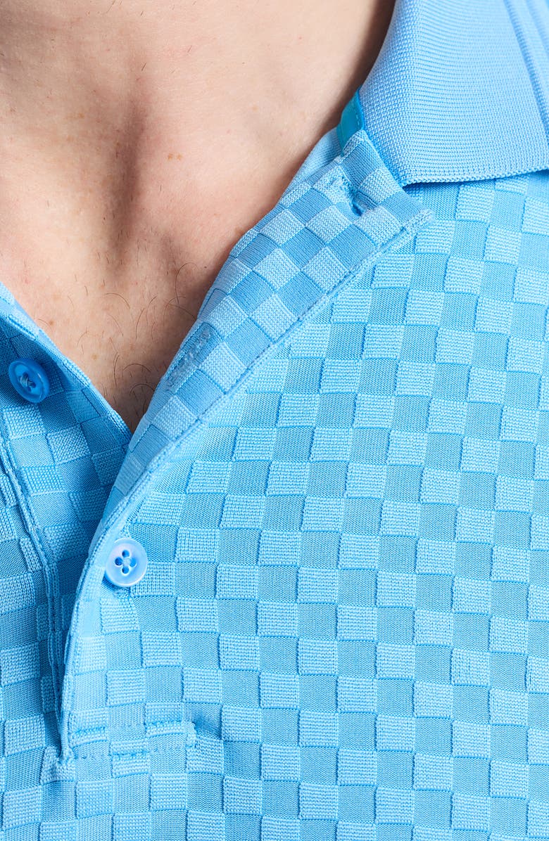 Robert Graham Aaron Knit Polo, Alternate, color, Blue