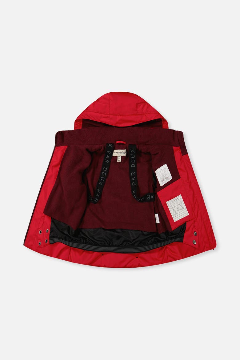 Play Reinforced Jacket & Pants Neckwarmer Two Piece Snowsuit, Alternate, color, Rouge