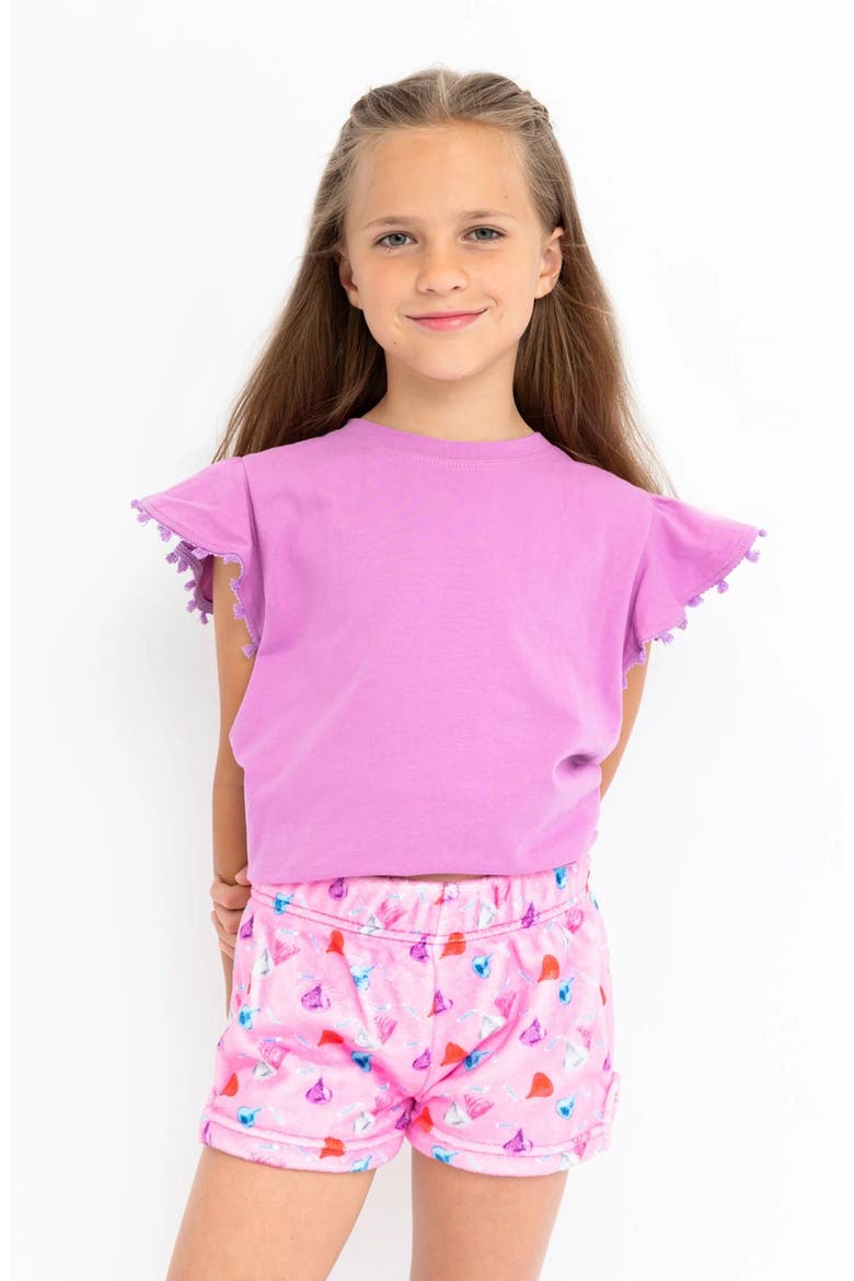Chocolate Kisses Plush  Lounge Shorts, Main, color, Orchid