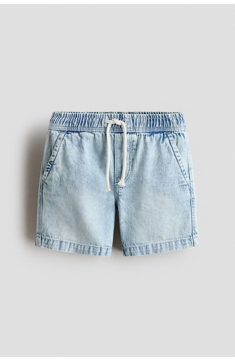 H&M Denim Shorts, Main, color, Light Denim Blue