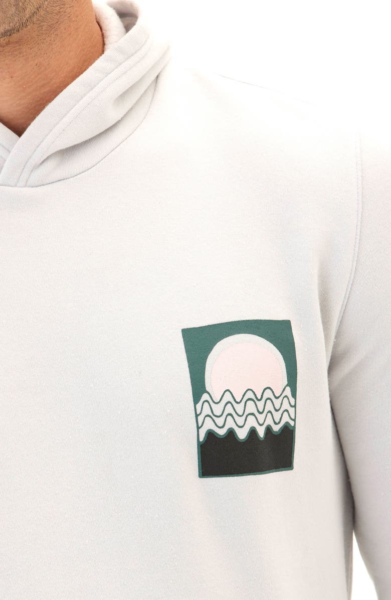 Threads 4 Thought Squiggle Sunset Mineral Wash Hoodie, Alternate, color, Seamist