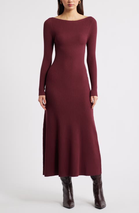Long Sleeve Rib Maxi Dress
