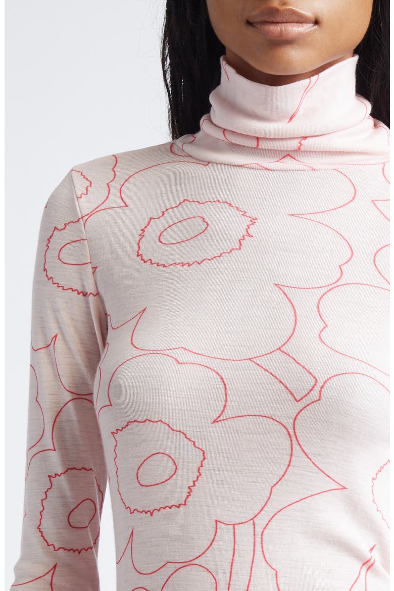 Vilina Piirto Mock Wool Neck Top, Alternate, color, LIGHT PINK RED
