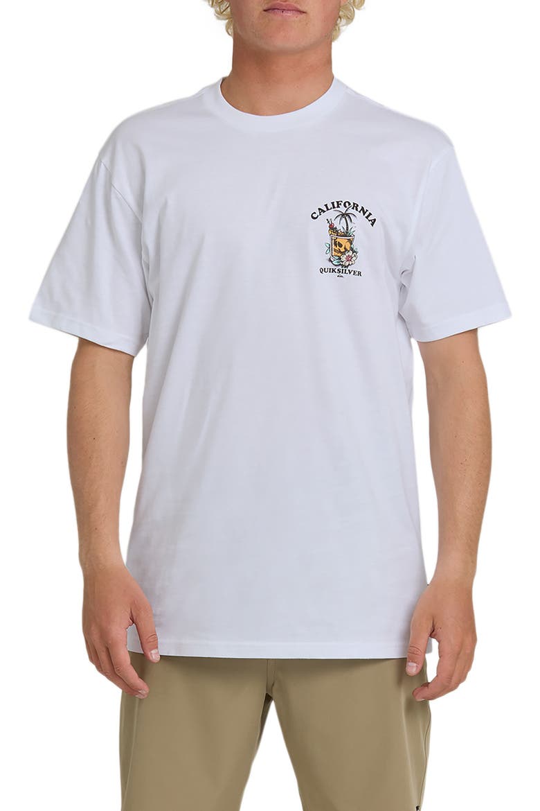 CA Skull Tail Cotton Graphic T-Shirt, Main, color, WHITE